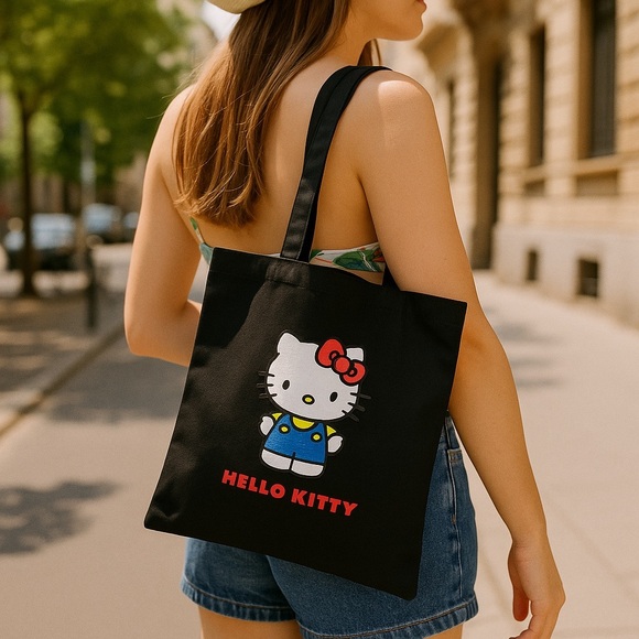 Forever 21 Handbags - Forever 21 x Hello Kitty Black Graphic Tote Bag, One Size